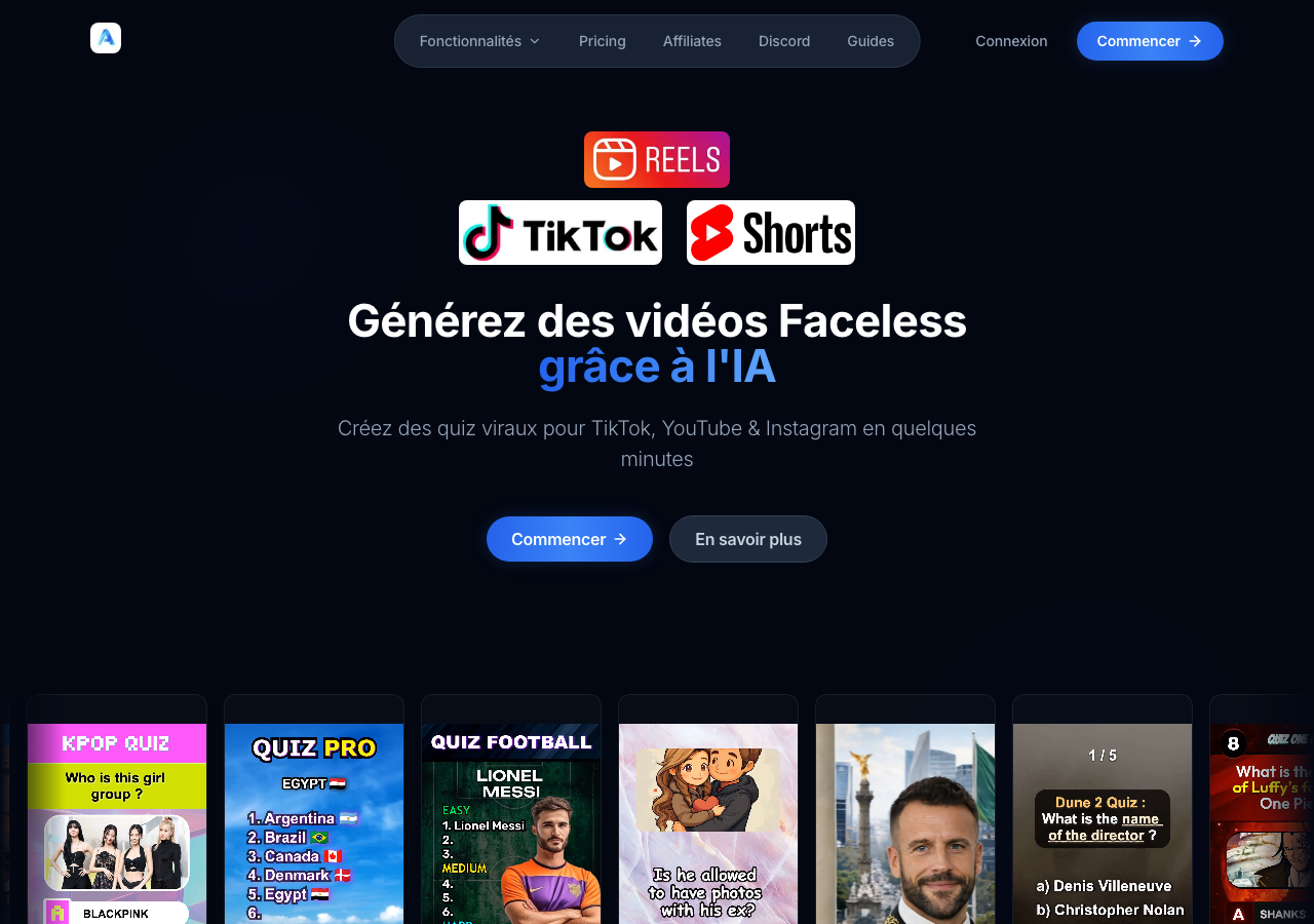 Capture d'écran du site autostud.ai