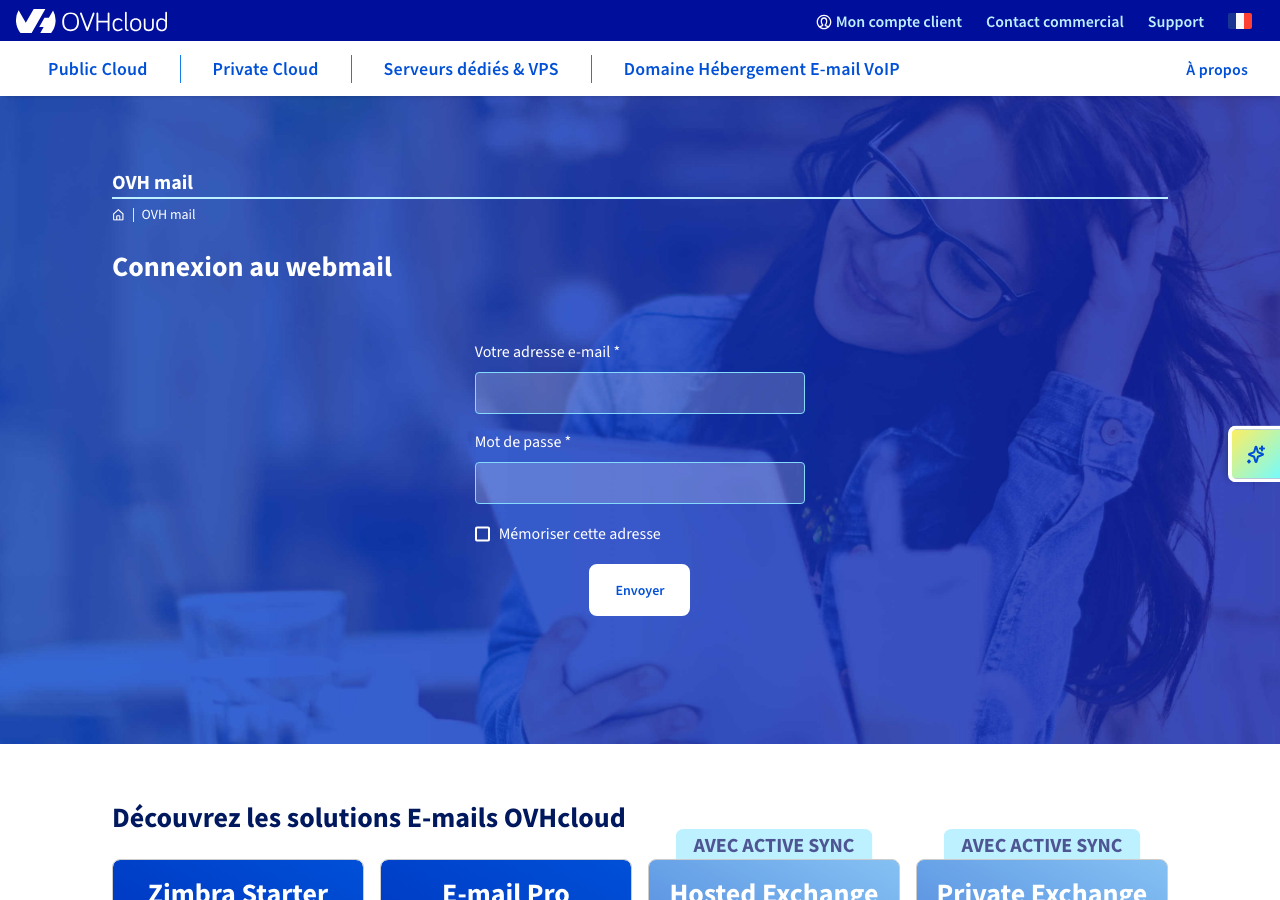 Capture d'écran du site ovh.com