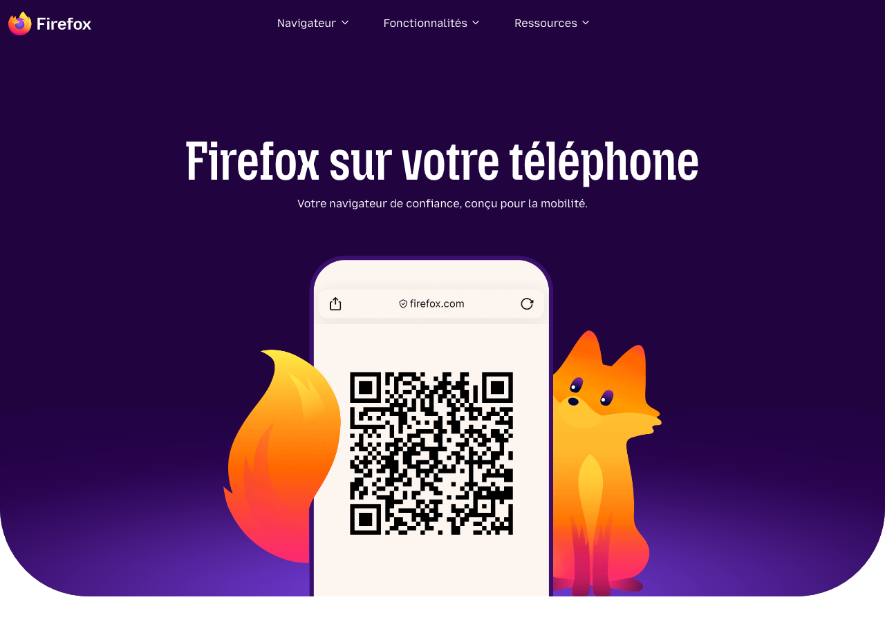 Capture d'écran du site mozilla.org