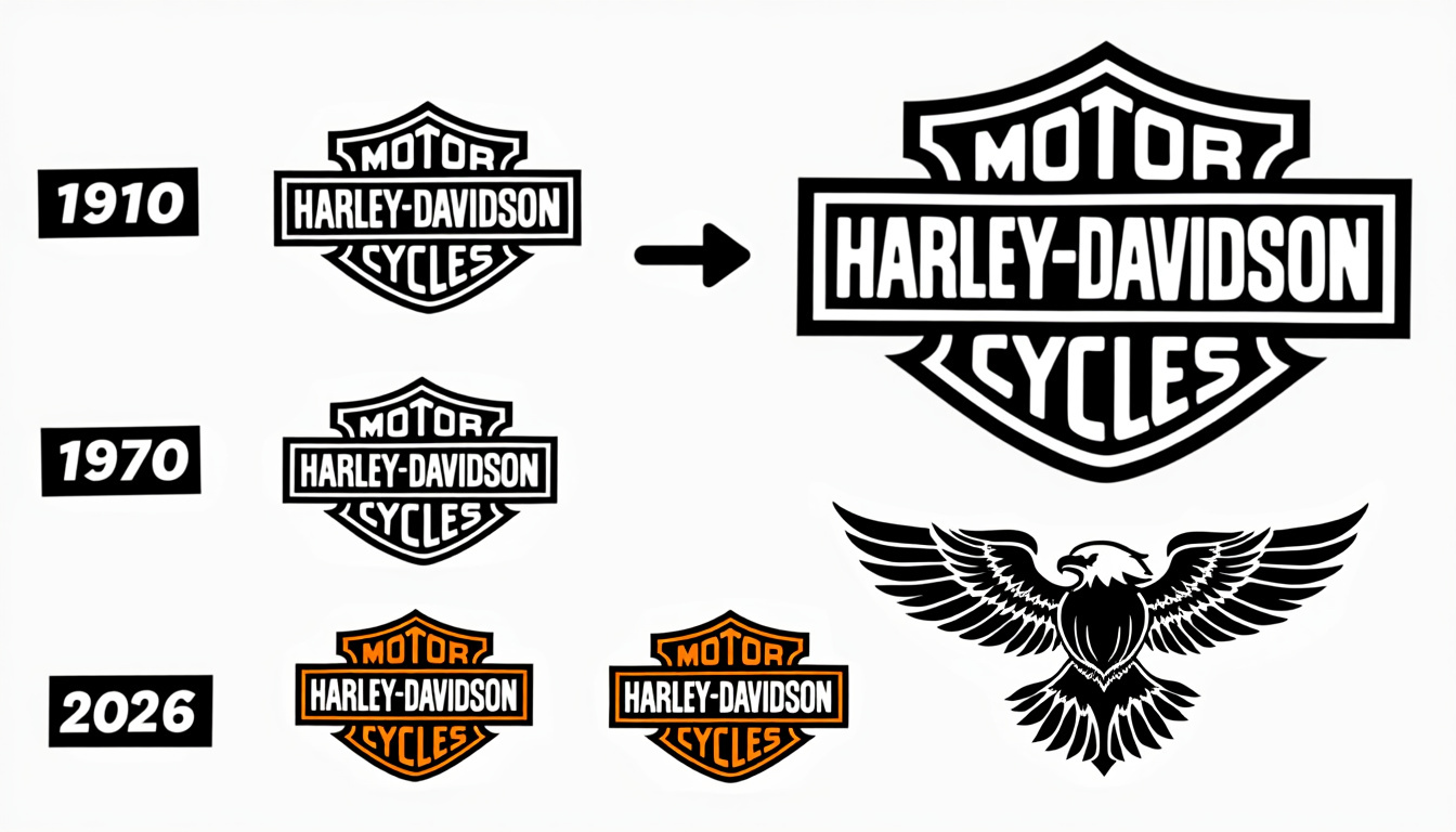 découvrez l'histoire du logo harley-davidson bar & shield, ses différentes déclinaisons et téléchargez-le en format png transparent pour tous vos projets.